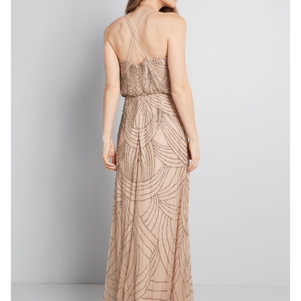 Adrianna Papell beaded sleeveless blouson Long Dress - Picture 10 of 15